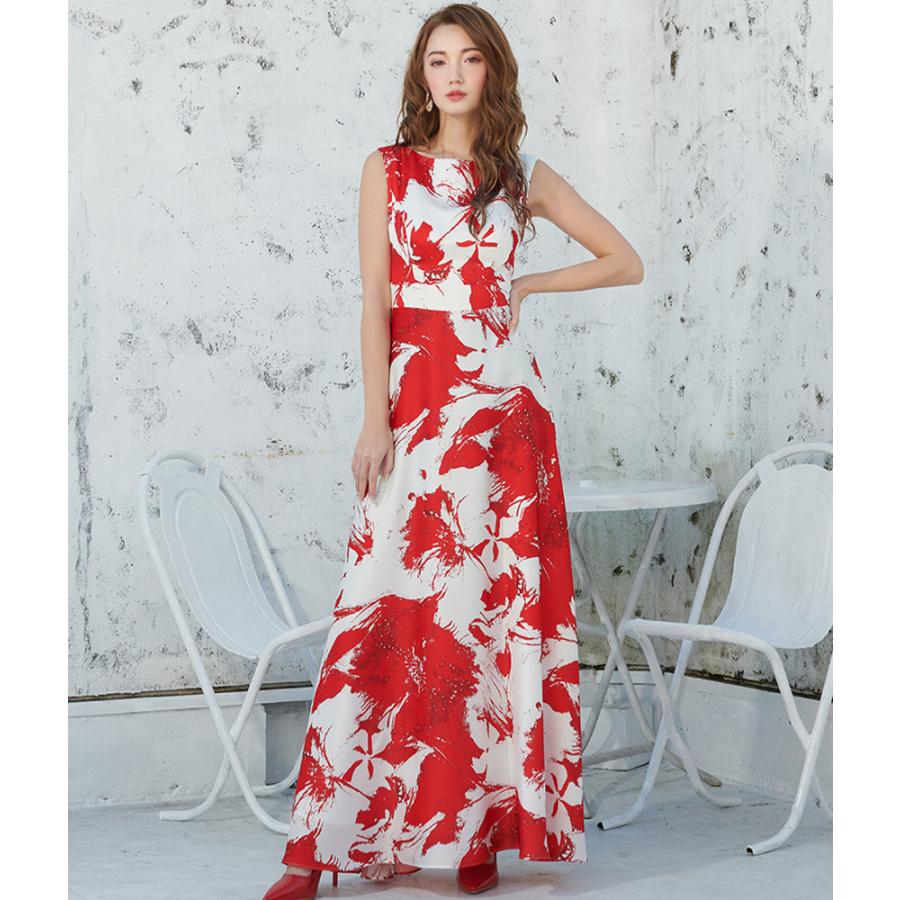 交換無料 | エルケイ | ロングドレス キャバドレス 花柄 ノースリーブ  