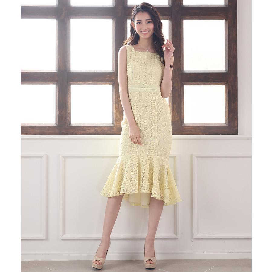 エルケイ | ミディアムドレス ワンピース ノースリーブ 総レース