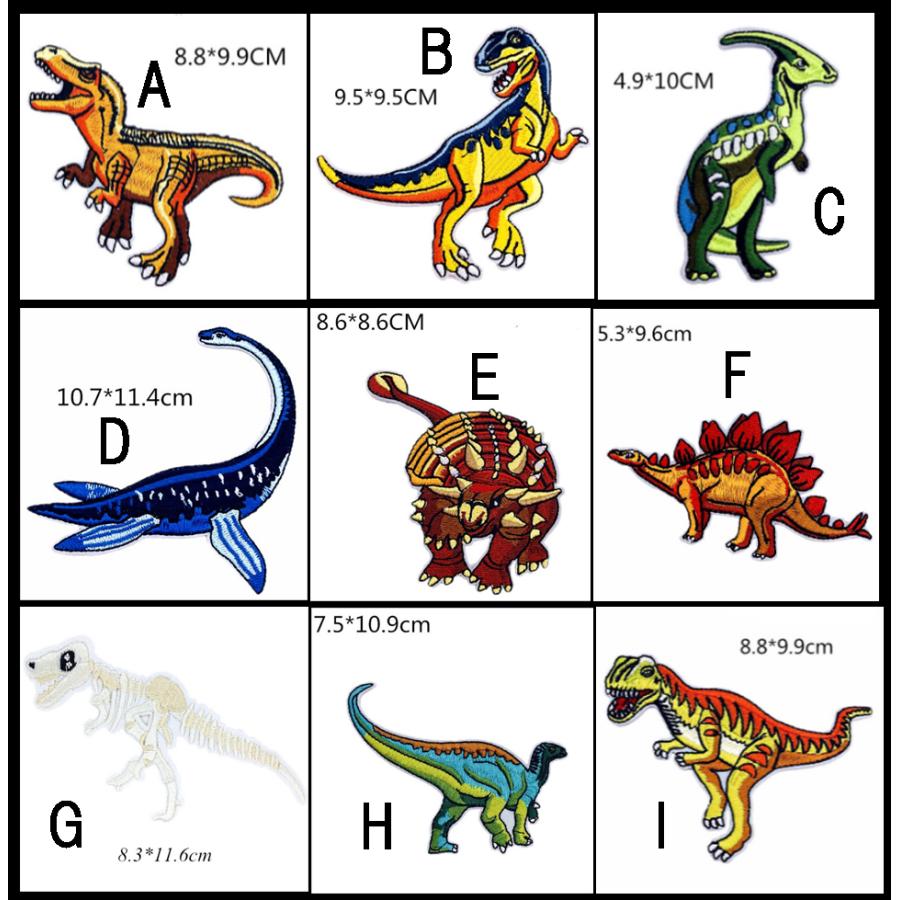 【8】自分だけの！お名前恐竜ワッペン　(ラインシリーズ) 8-数字ワッペン(宇宙恐竜) – フワッペン