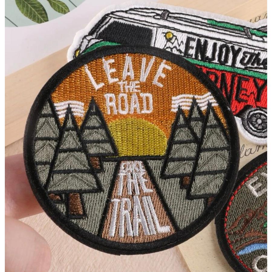 アウトドアワッペン3種類セット アイロンワッペン 刺繍ワッペン