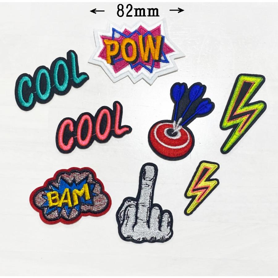 アメカジ風デザインワッペン８個セット 刺繍ワッペン アップリケ アイロンワッペン |  | 01