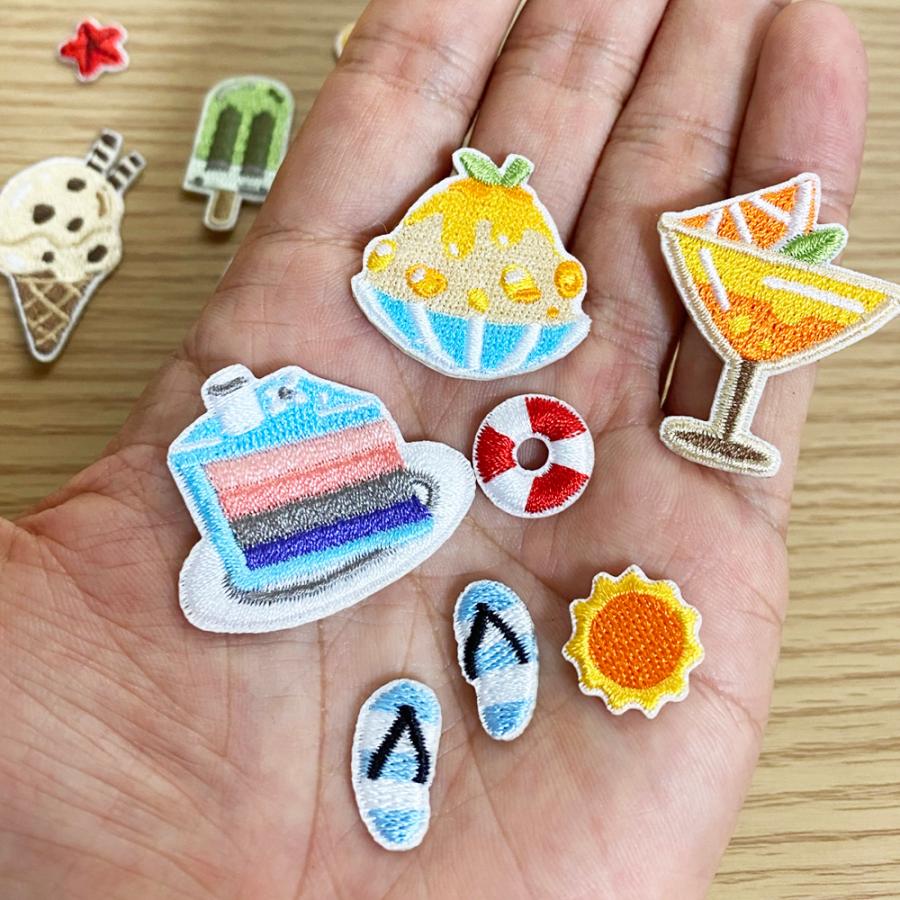 夏デザインワッペン20セット 両面テープワッペン 粘着ワッペン 刺繍ワッペン アップリケ |  | 03
