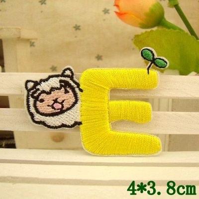 動物アルファベットワッペン アニマルアルファベットアップリケ イニシャルワッペン 文字アイロンワッペン |  | 01