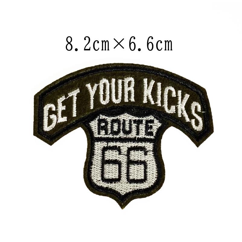 GET YOUR KICKS ROUTE66ミリタリーワッペン 軍物ワッペント アーミーワッペン ミリタリーエンブレム 軍物エンブレム | 