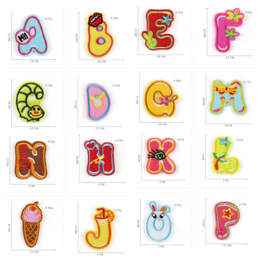 プレシャスデザイン アルファベットワッペン アルファベットアップリケ イニシャルワッペン 文字アイロンワッペン |  | 03