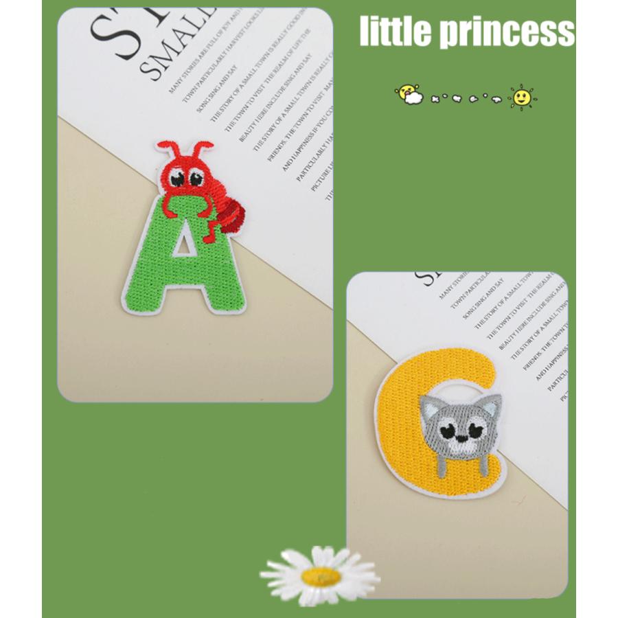 ちょっと大きめアルファベットワッペン アルファベットアップリケ イニシャルワッペン 文字アイロンワッペン |  | 01