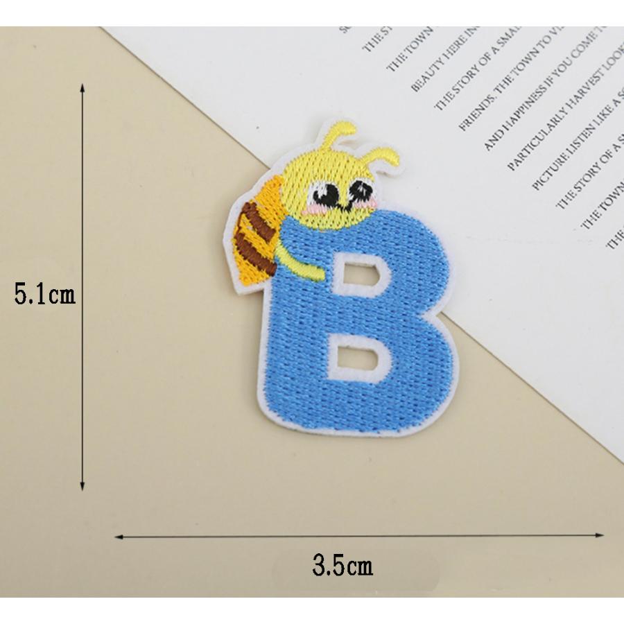 ちょっと大きめアルファベットワッペン アルファベットアップリケ イニシャルワッペン 文字アイロンワッペン |  | 02