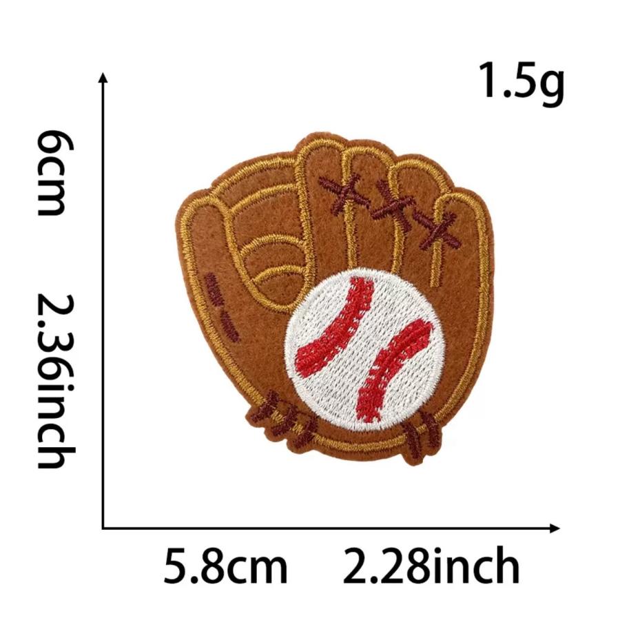 野球 グローブワッペン アイロン 刺繍 アップリケ ボール glove Grove ユニフォーム |  | 03