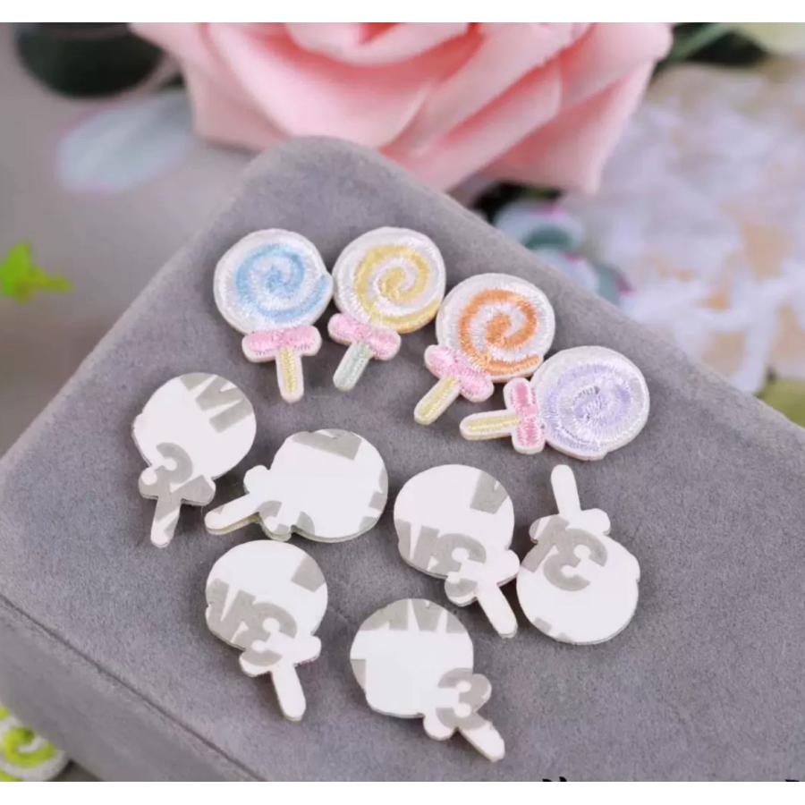 キャンディワッペン 6色セットアップリケ 粘着シール 刺繍 キャンディー キャンデー あめ 飴 アメ ロリポップ |  | 03