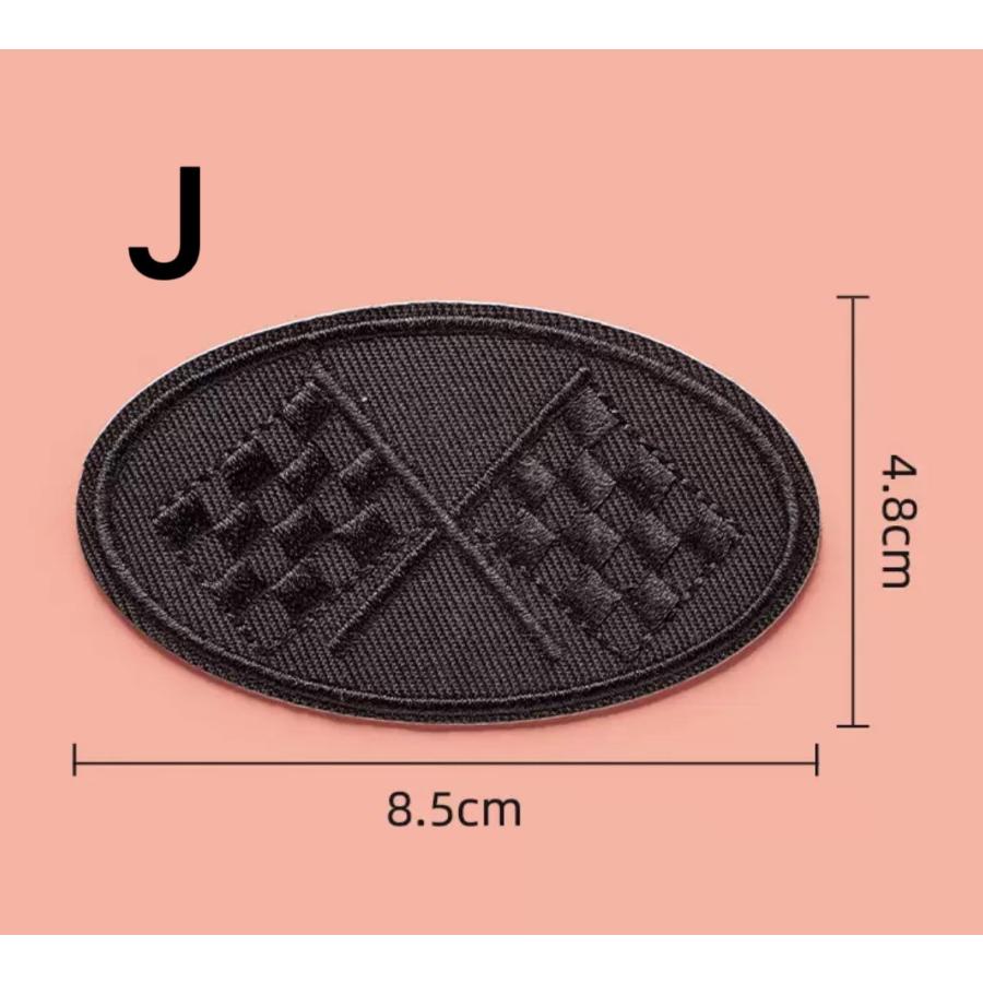 ブラックワッペン アップリケ 大きい 刺繍 シール 粘着 黒 ミリタリー くま クマ ハート 全15種 |  | 14