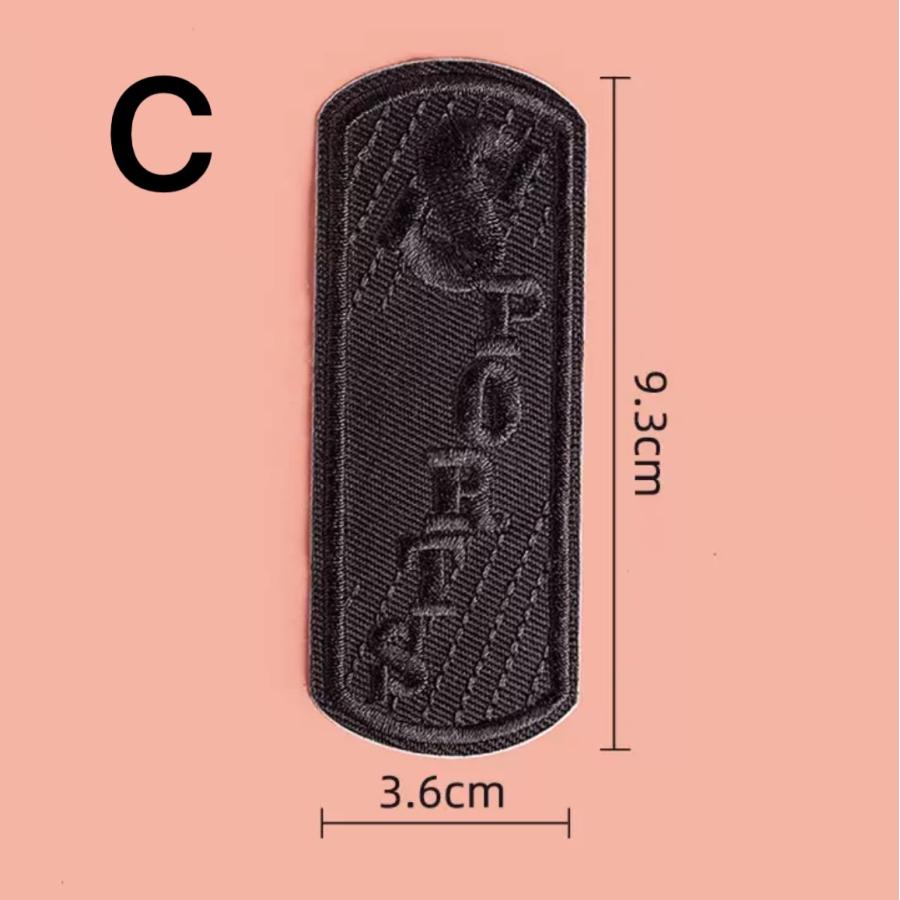 ブラックワッペン アップリケ 大きい 刺繍 シール 粘着 黒 ミリタリー くま クマ ハート 全15種 |  | 07