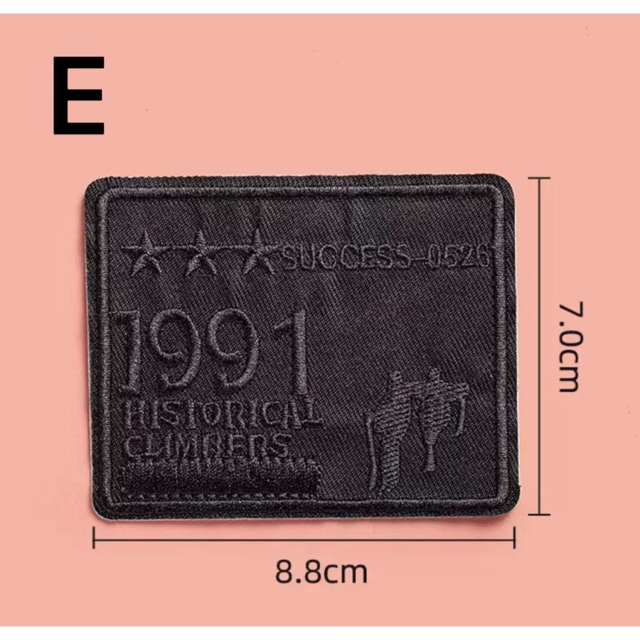 ブラックワッペン アップリケ 大きい 刺繍 シール 粘着 黒 ミリタリー くま クマ ハート 全15種 |  | 09