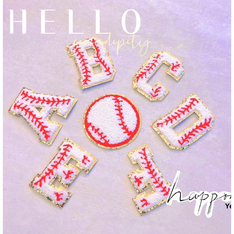 野球アルファベットワッペン アルファベットワッペン アルファベットアップリケ イニシャルワッペン 文字 アイロンワッペン 大きめ ベースボール ユニフォーム |  | 02