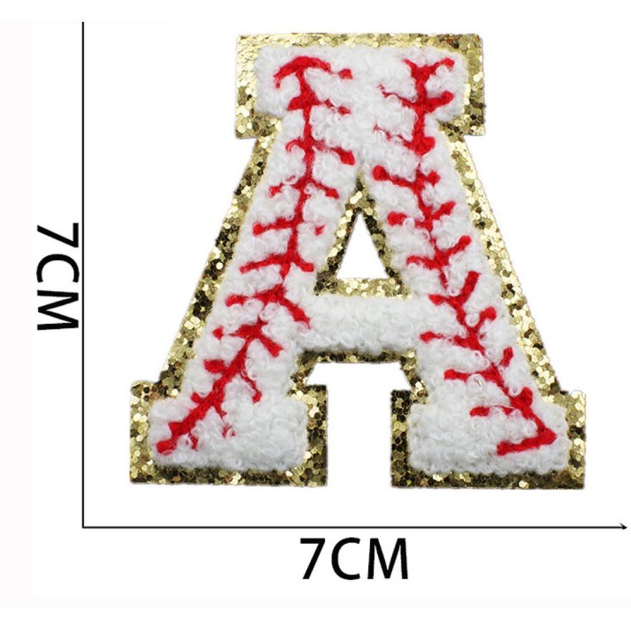 野球アルファベットワッペン アルファベットワッペン アルファベットアップリケ イニシャルワッペン 文字 アイロンワッペン 大きめ ベースボール ユニフォーム |  | 05