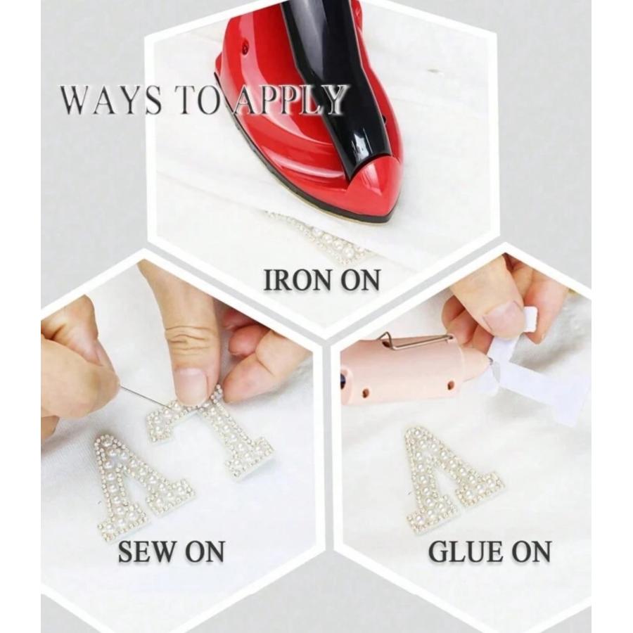 パールゴールドストーンアルファベットワッペン アルファベットワッペン イニシャルワッペン アイロンワッペン ワッペン 大きめ 大きいワッペン ストーン パール |  | 06