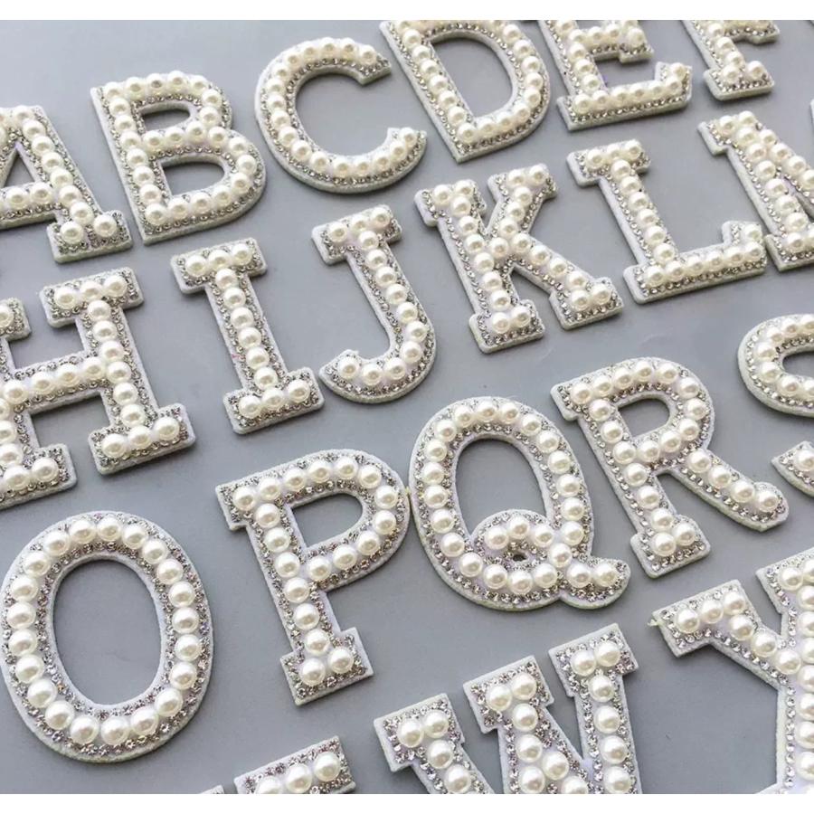 パール シルバーストーンアルファベットワッペン アルファベットワッペン アルファベットアップリケ アイロンワッペン パールアルファベット パールワッペン |  | 01