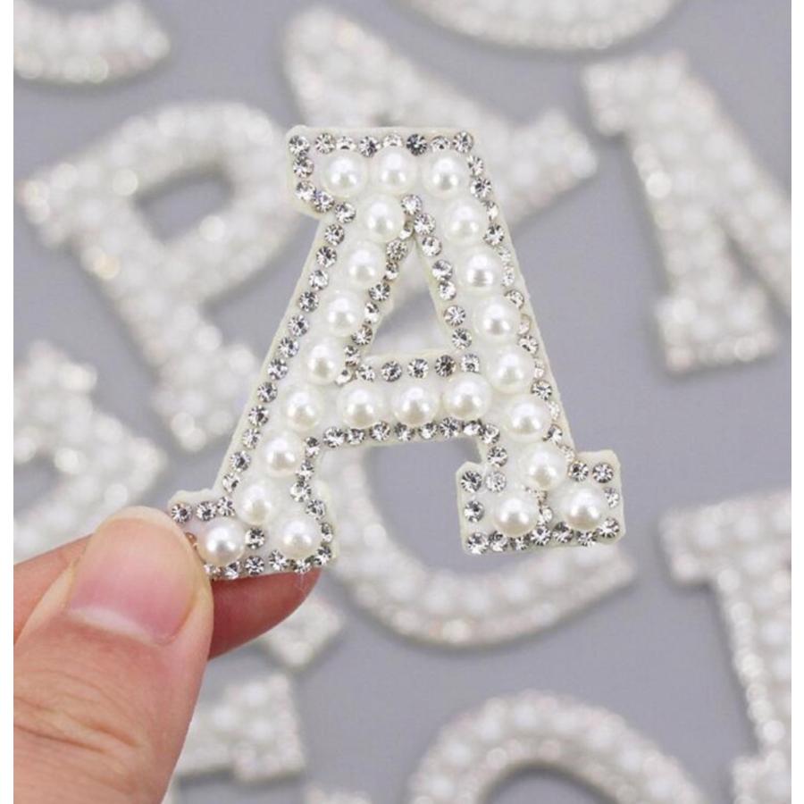 パール シルバーストーンアルファベットワッペン アルファベットワッペン アルファベットアップリケ アイロンワッペン パールアルファベット パールワッペン |  | 02