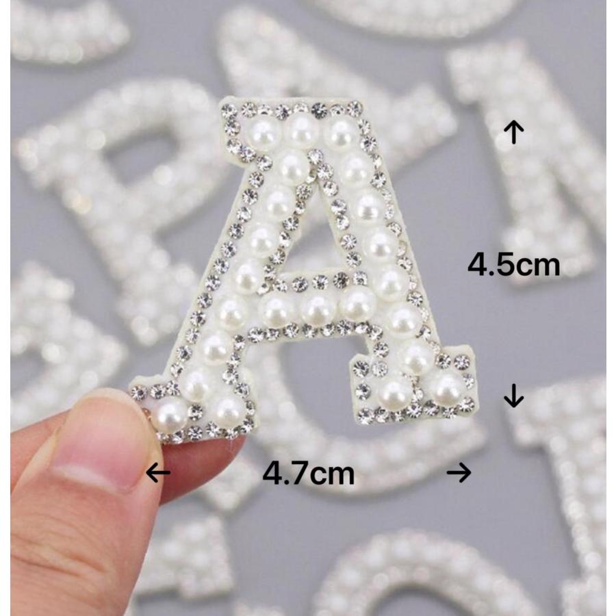 パール シルバーストーンアルファベットワッペン アルファベットワッペン アルファベットアップリケ アイロンワッペン パールアルファベット パールワッペン |  | 03