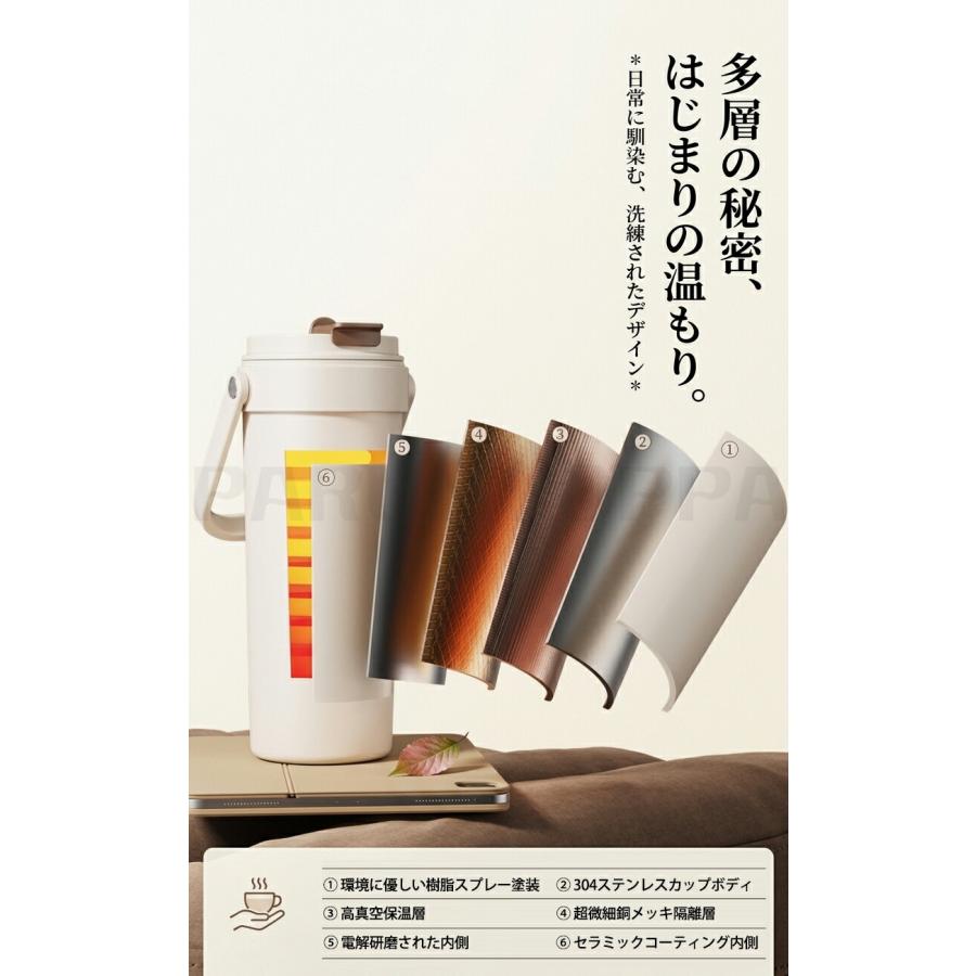 2026NEW タンブラー セラミック ストロー 持ち運び おしゃれ 保温 保冷