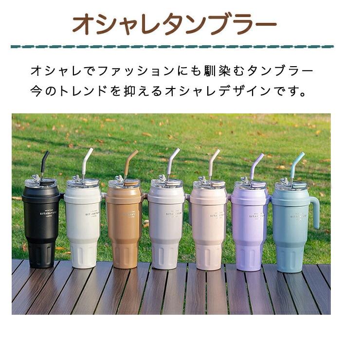 タンブラー 持ち運び ストロー付き 保冷保温 蓋付き こぼれない