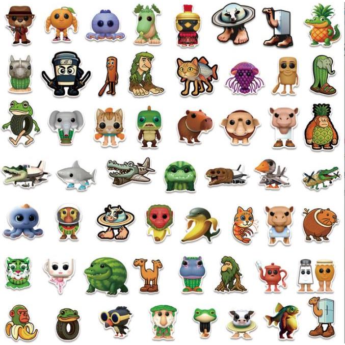 トゥントゥントゥンサフール ステッカー 55枚セット 防水シール アニメ