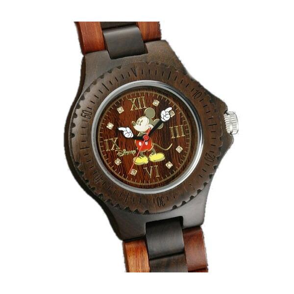 ミッキ−ウッド 木製 ウォッチ