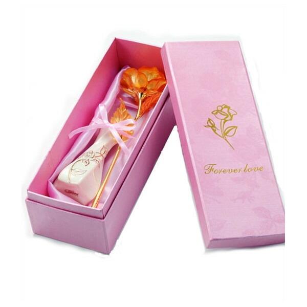 5個購入で1個多くおまけ】純金箔幸せ運ぶ黄金のバラ【ヘルシ価格