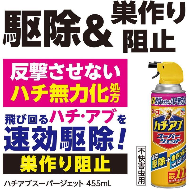 蜂 駆除剤 スプレー ハチアブスーパージェット 455ml 1個 蜂の巣 退治