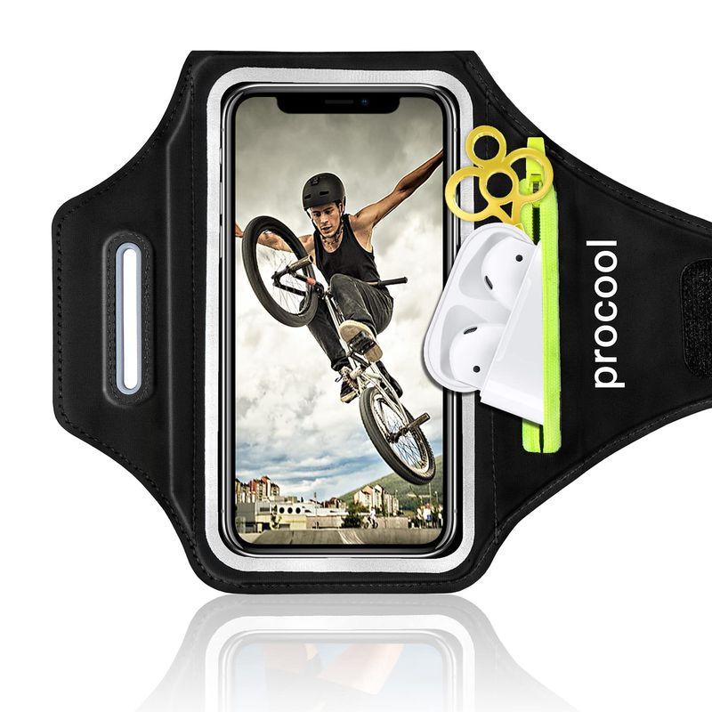 ランニングアームバンド スマホ 腕 ホルダー アームバンド 携帯 4.0-6.8インチのスマホに対応 手首・アーム兼用 タッチ操作OK 指紋 の商品画像