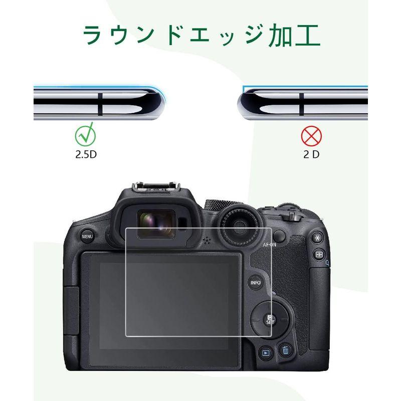 2枚入り対応 Canon EOS R7 / R6 ガラスフィルム キャノン EOSR7 R6 専用 強化ガラス 液晶 保護フィルム 高透過率｜parvusgradus｜04