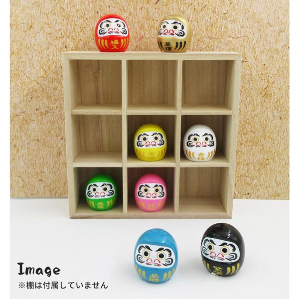 024248 風水だるま置物 赤 白 金 黒 黄 ピンク 青 緑 家内安全 目標