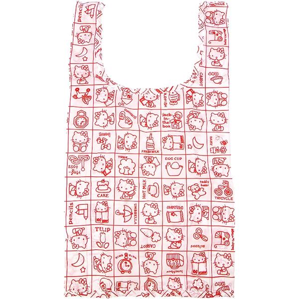 ハローキティ 217349-25 クラシック ぬいぐるみエコバッグ 立ち HELLO