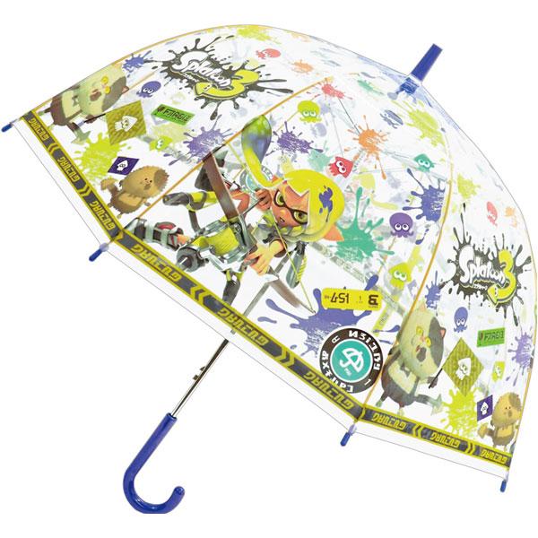 32482 Js スプラトゥーン 3 子供 ビニール傘 55cm 長傘 子供傘 ドーム