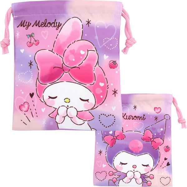 マイメロディ 【ネコポス便発送可】43732 マイメロディ＆クロミ 巾着3P