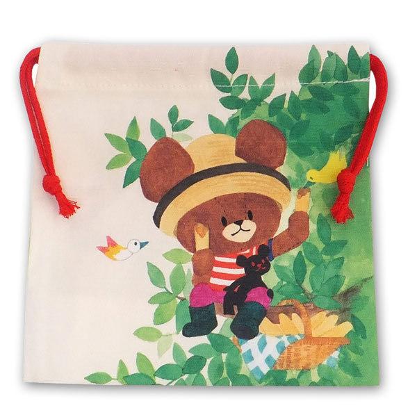 くまのがっこう KS21-9 ミニ巾着 Jackie and David 新入学 新入園 the