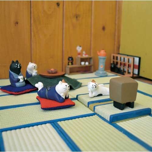 デコレconcombre 旅猫 マスコット「日本茶 黒猫」ZCB-40205 DECOLE
