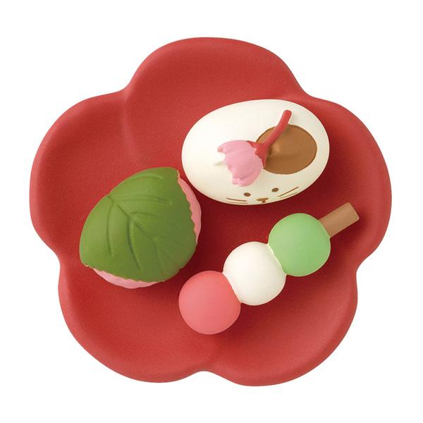 DECOLE（デコレ） ZSA-16557R にゃんこ和菓子盆 ねこねこ桜ピクニック