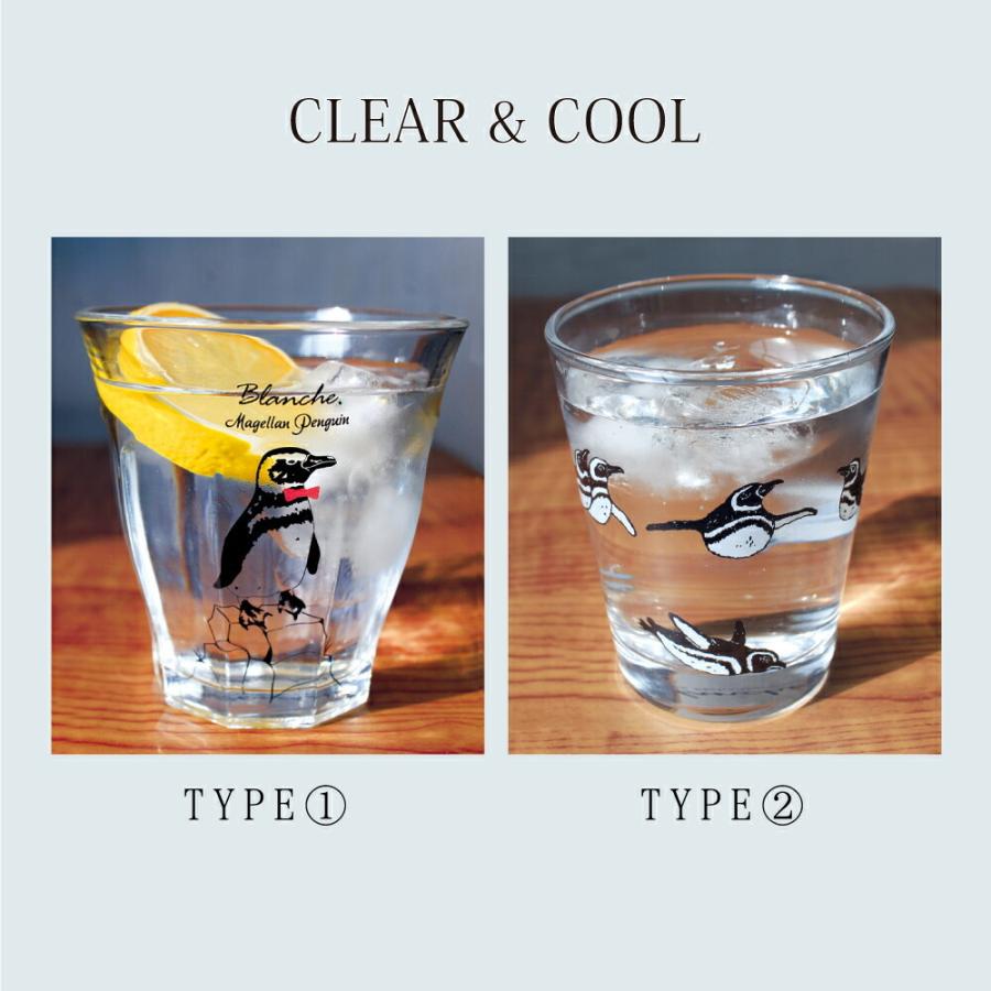 グラス コップ ガラス テーブルウェア ペンギン 水族館 かわいい