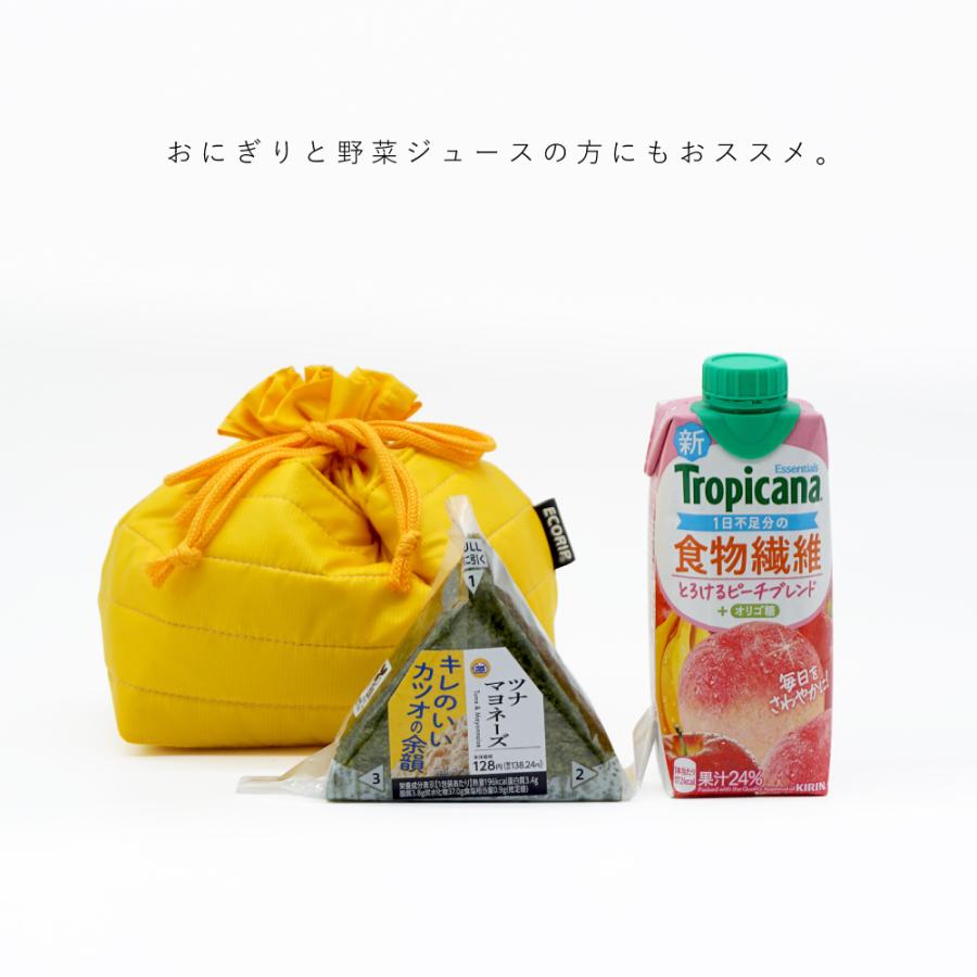 保冷バッグ 巾着 保冷 保温 ランチバッグ 小さめ 弁当袋 洗える 折りたたみ 子供 おにぎり バッグインバッグ 軽量 軽い 日本製 Ecorip 巾着袋 (M) | ブランド登録なし | 08
