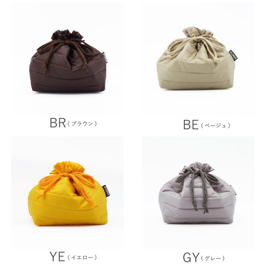 保冷バッグ 巾着 保冷 保温 ランチバッグ 小さめ 弁当袋 洗える 折りたたみ 子供 おにぎり バッグインバッグ 軽量 軽い 日本製 Ecorip 巾着袋 (M) | ブランド登録なし | 12