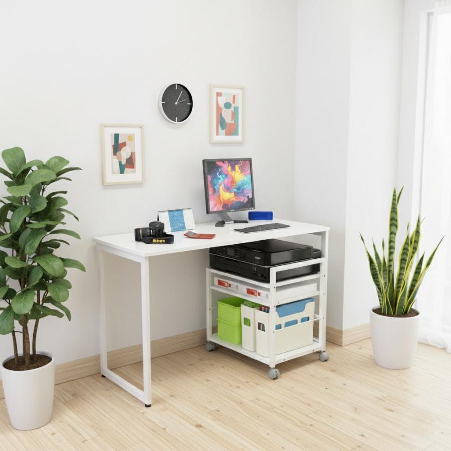 レメックス・ジャパン プリンターワゴン デスクワゴン 3段 キャスター