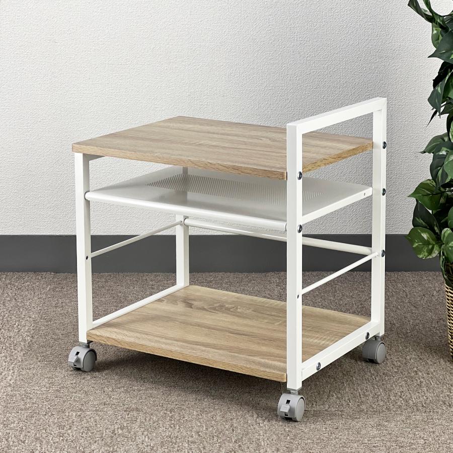 レメックス・ジャパン 【机やテーブルの下に収納可能】プリンター台  