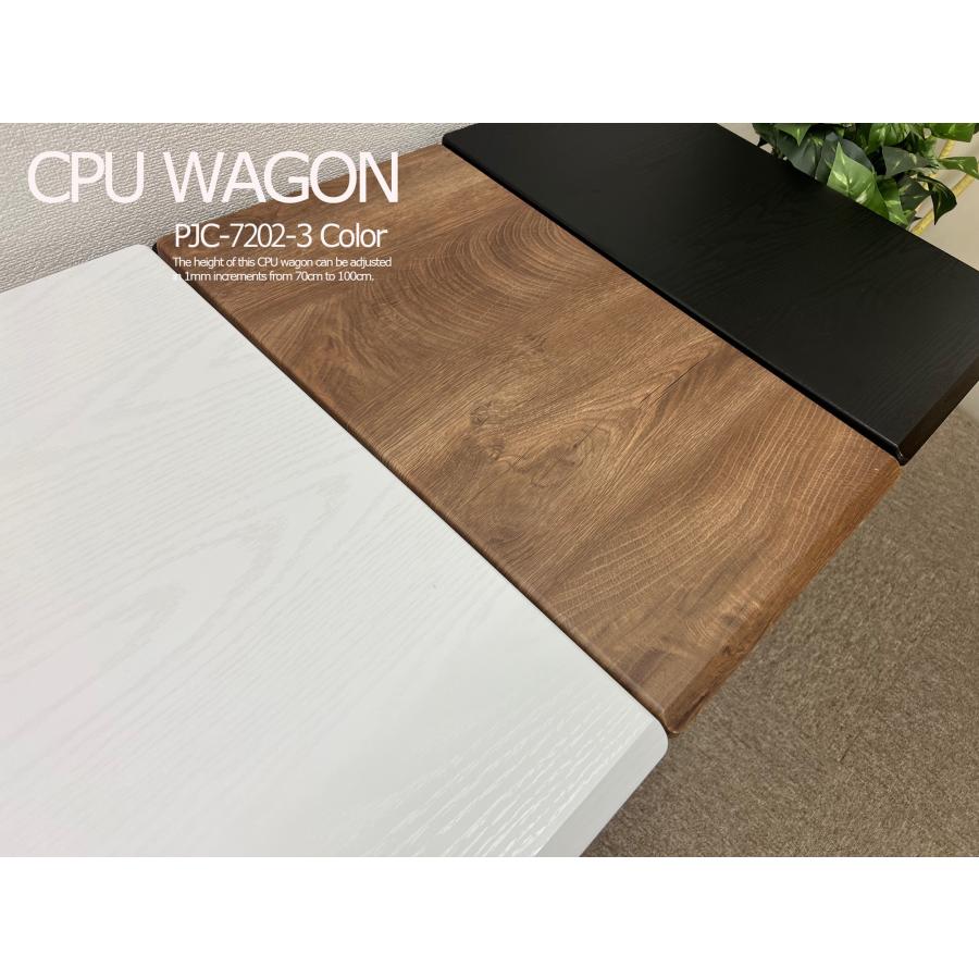 パソコンワゴン CPUワゴン PJC-7202 2段 【上下昇降式 70〜100cm 】サイドデスク・L字デスク・CPUスタンド 【お客様組み立てです】 | レメックス・ジャパン | 17