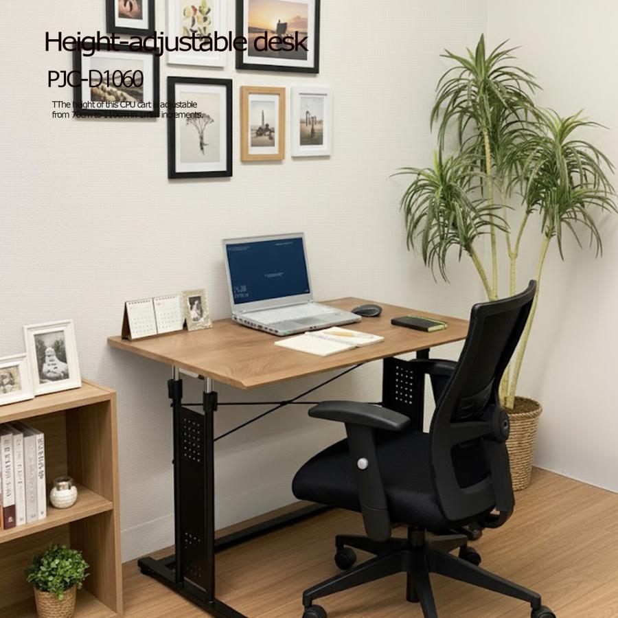 白木目色 上下 昇降 式 デスク PJC-D1060　幅100cm【上下昇降 70〜110cm】パソコンデスク・ゲーミング・スタンディング・バランスチェア―にも最適 | レメックス・ジャパン | 05