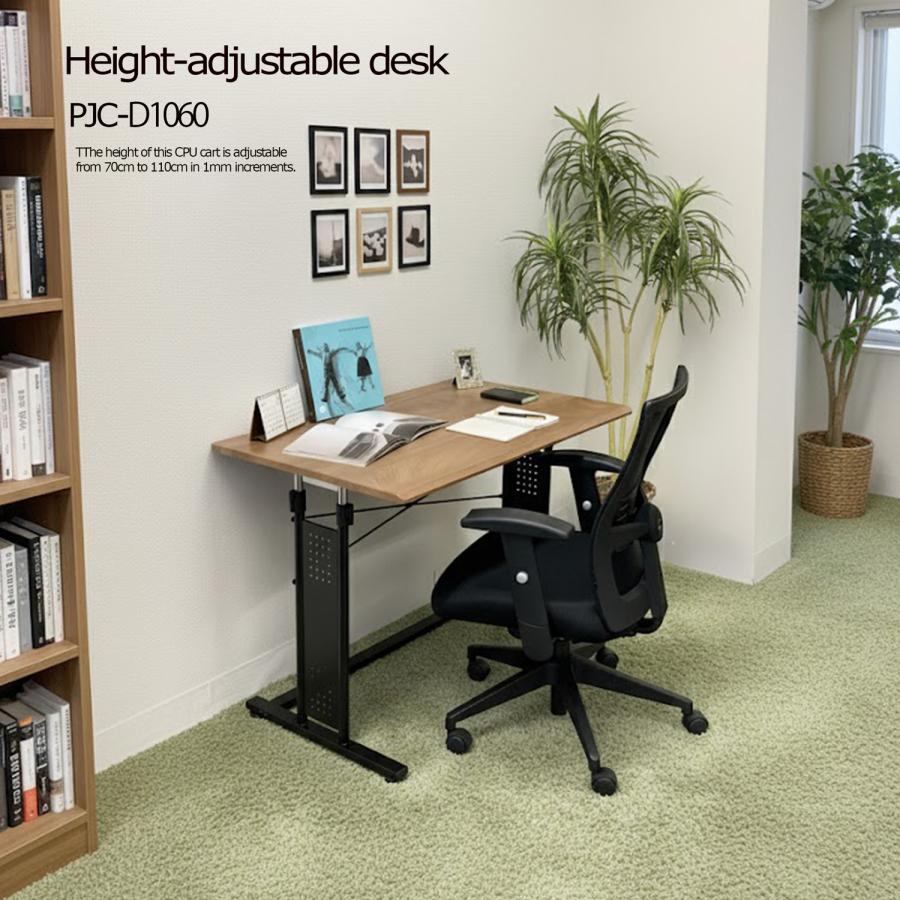 白木目色 上下 昇降 式 デスク PJC-D1060　幅100cm【上下昇降 70〜110cm】パソコンデスク・ゲーミング・スタンディング・バランスチェア―にも最適 | レメックス・ジャパン | 06