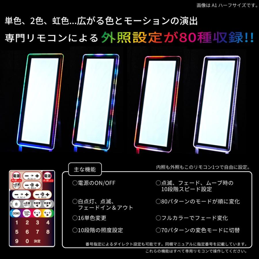 木目化粧 LED内照式 A1ポスターフレーム 高品質 楽天市場】[Santek] LEDライトパネル アクリルフレーム RGB