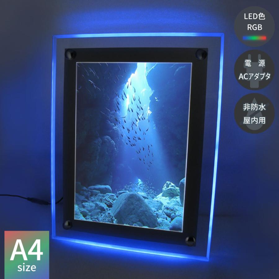 LEDパネル ポスターフレーム RGB A4 店舗ディスプレイ 屋内 LEDパネル ポスターフレーム RGB A4 店舗ディスプレイ 屋内