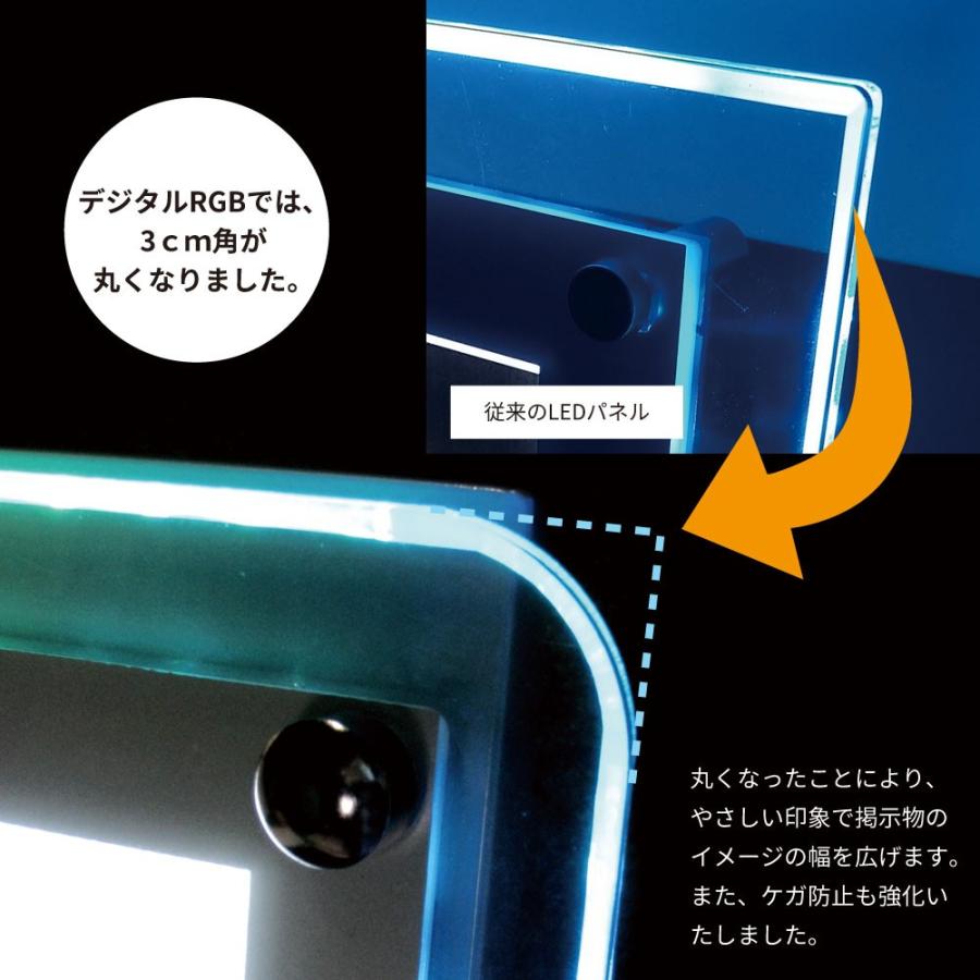 ポスターフレーム LED パネル デジタルRGB A4 ハーフ 店舗ディスプレイ 屋内 | ブランド登録なし | 08