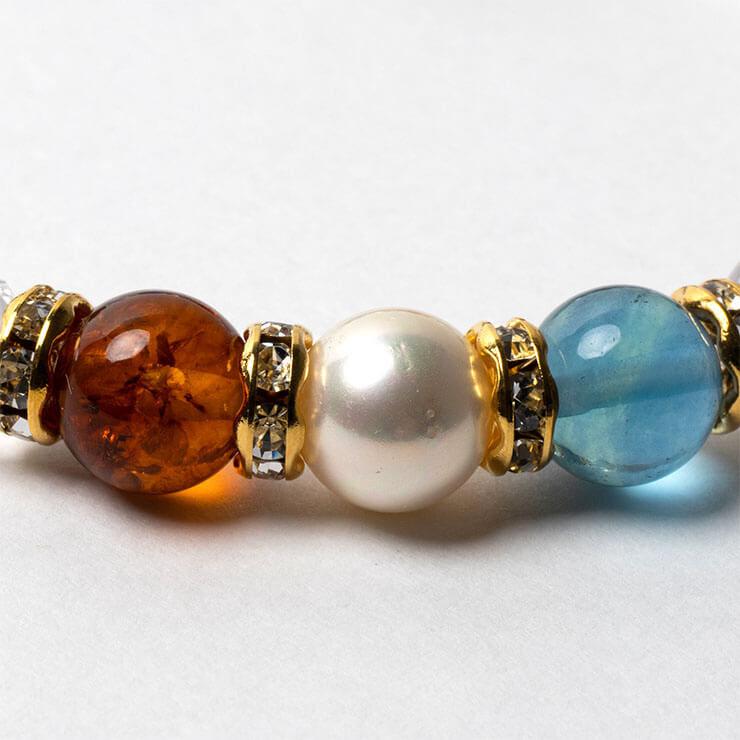 アンバー・フローライト デザインブレスレット |  | 02