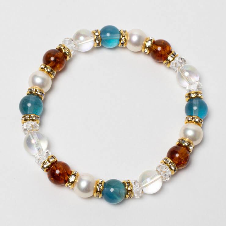 アンバー・フローライト デザインブレスレット |  | 03